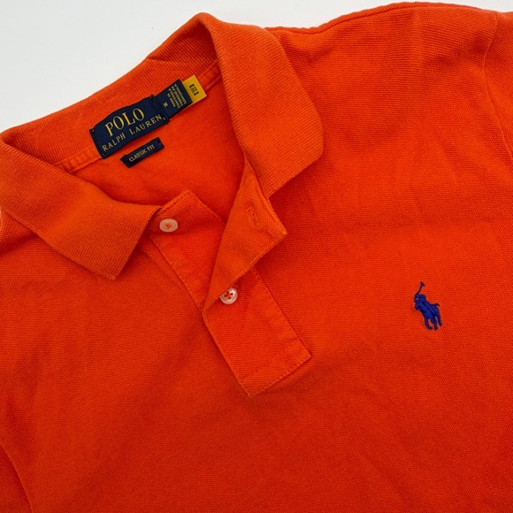 Polo Ralph Lauren Other - Polo Ralph Lauren Mens Orange Classic Fit Short Sleeve Pique Polo Shirt Medium